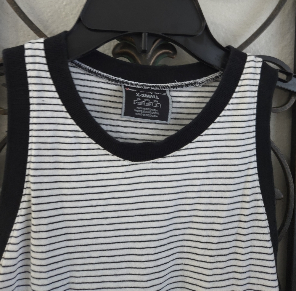 Champion Black and White Striped Tank Top - Picture 4 of 8